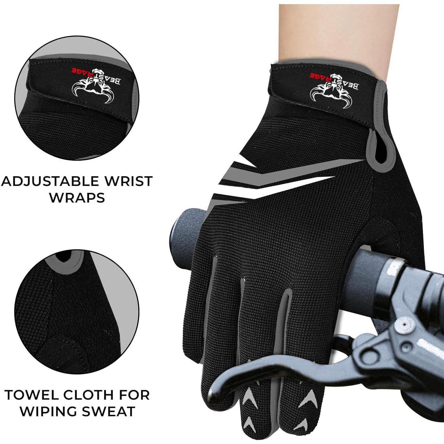 Guantes de Ciclismo Beast Rage RG8 Unisex con Amortiguación