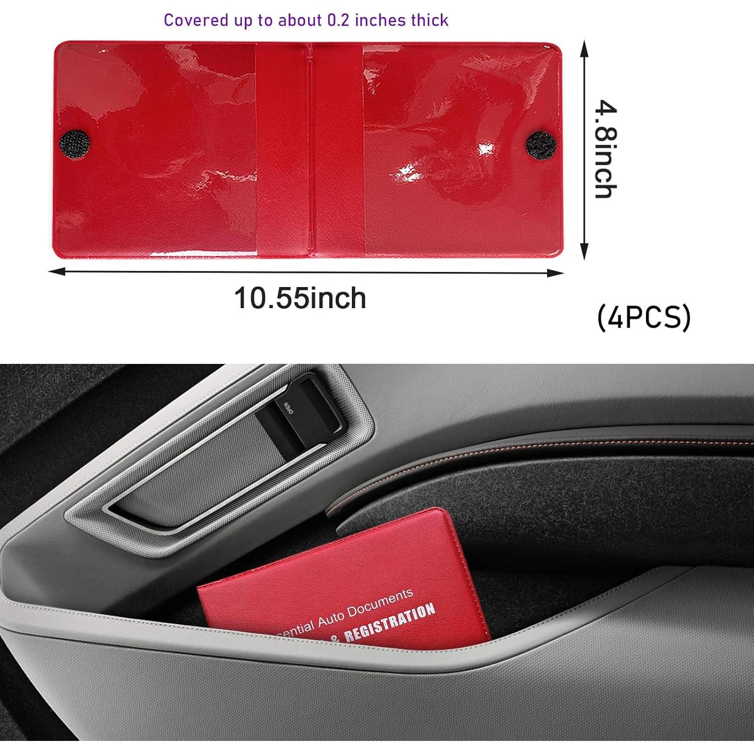 4 Portafolios de Registro y Seguro de Auto Suvnie - Rojo