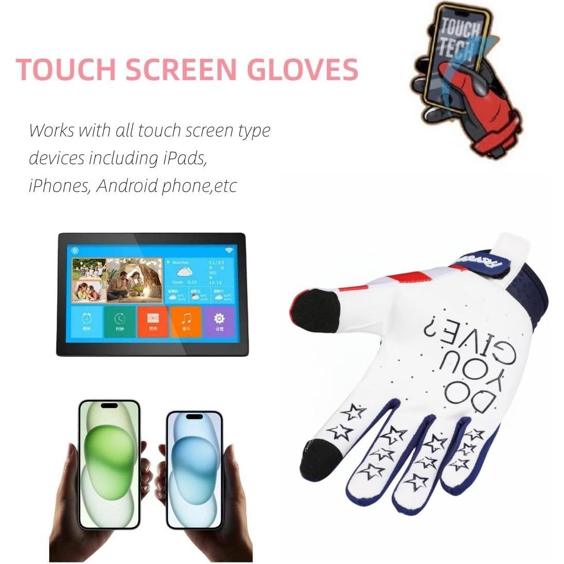 Guantes de Motocicleta TATACLEA Unisex Medianos Microfibra