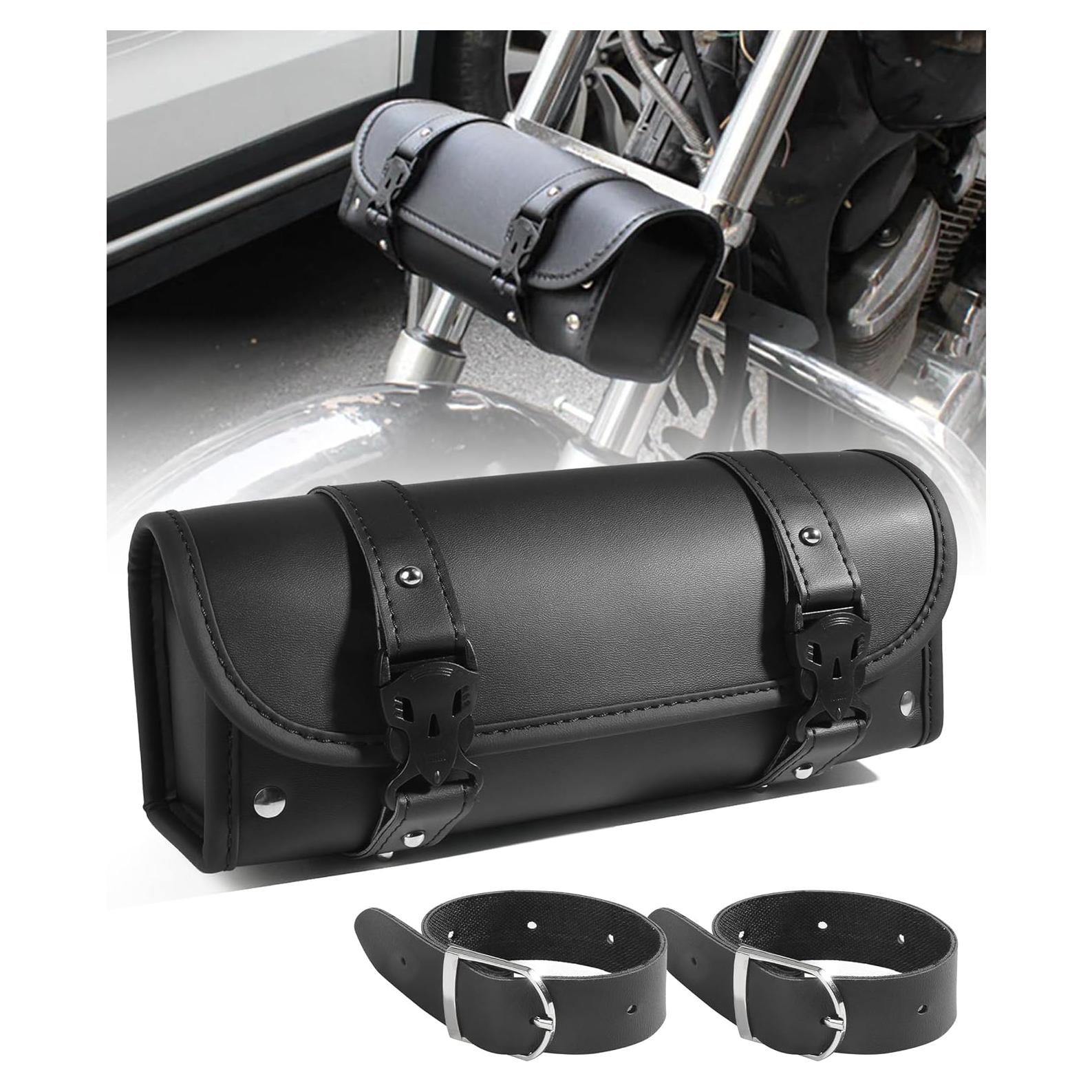 Bolsa de Manillar UBOG 2114mtccbb001 de Cuero PU Negra