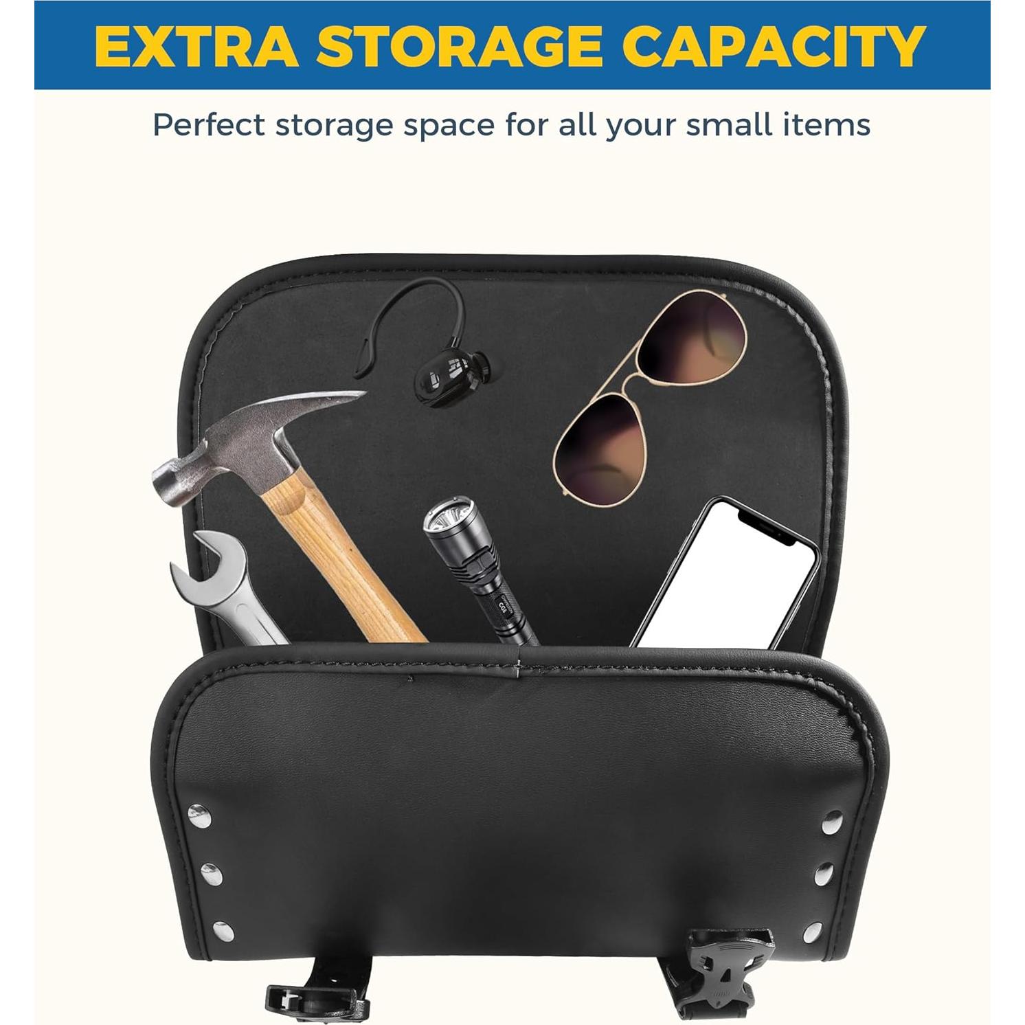 Bolsa de Manillar UBOG 2114mtccbb001 de Cuero PU Negra