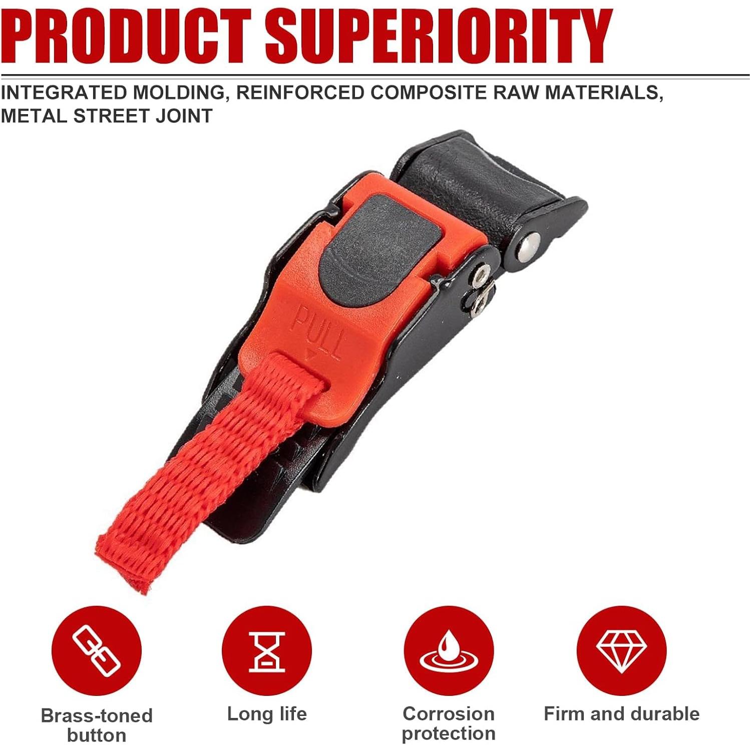 Hebilla de Casco de Motocicleta ZBGUN Rojo Liberación Rápida