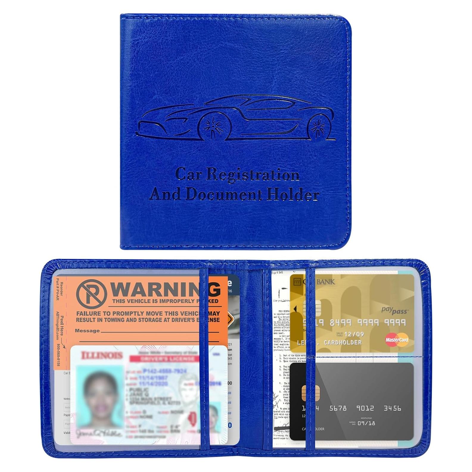 Portafolio de Seguro de Registro de Auto Ohleats Azul Oscuro