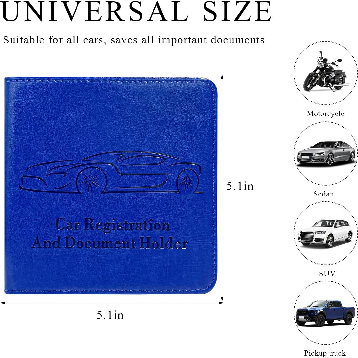 Portafolio de Seguro de Registro de Auto Ohleats Azul Oscuro