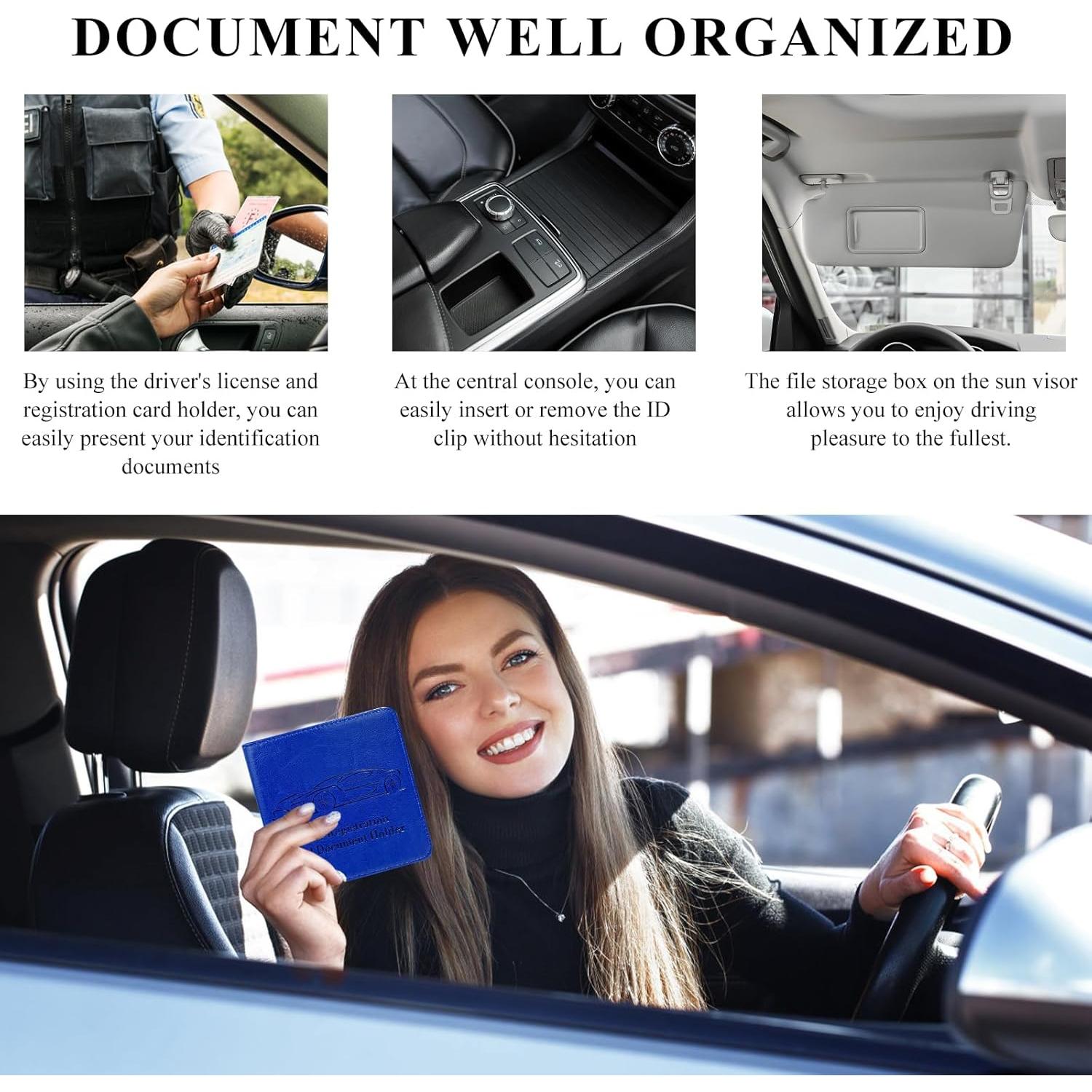 Portafolio de Seguro de Registro de Auto Ohleats Azul Oscuro