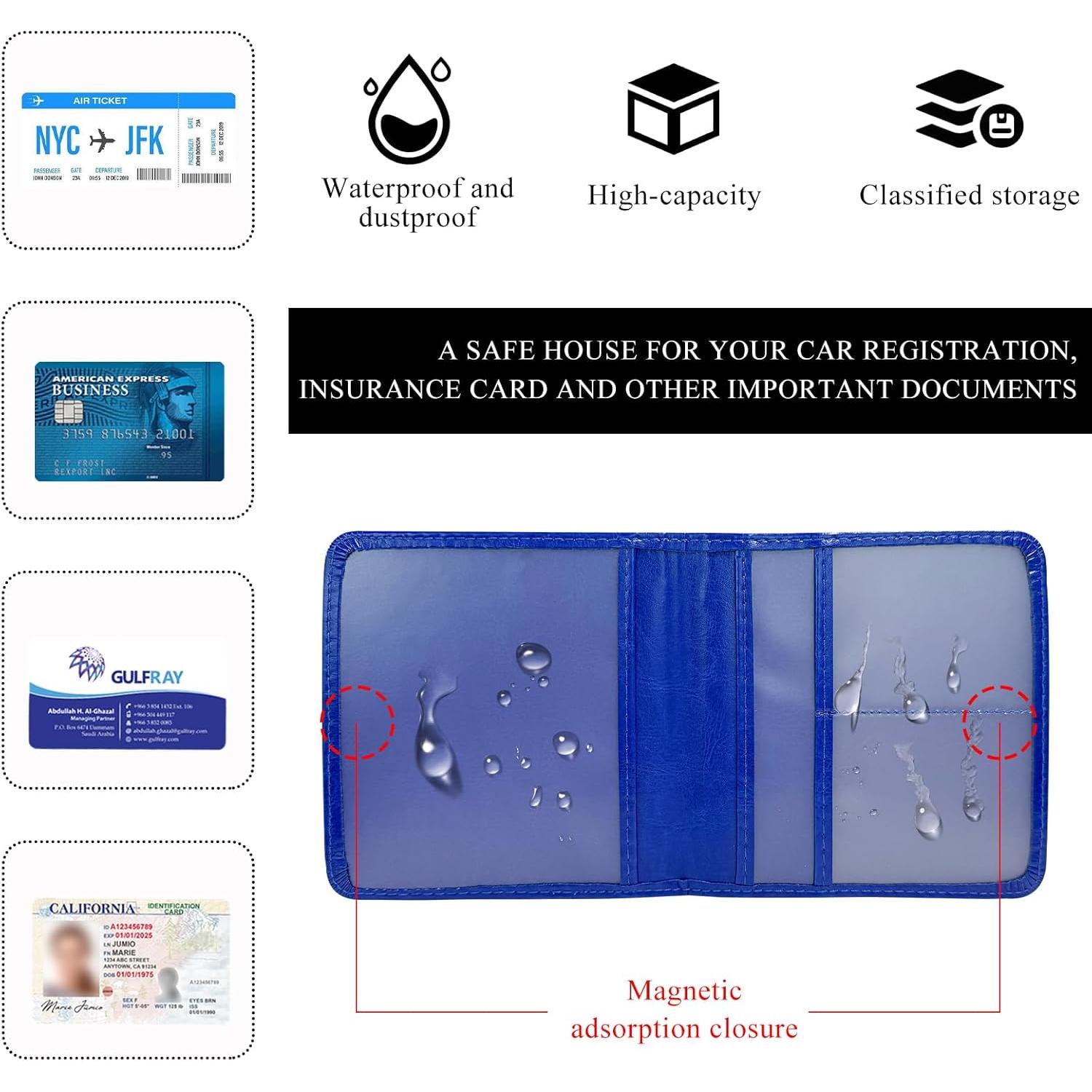Portafolio de Seguro de Registro de Auto Ohleats Azul Oscuro