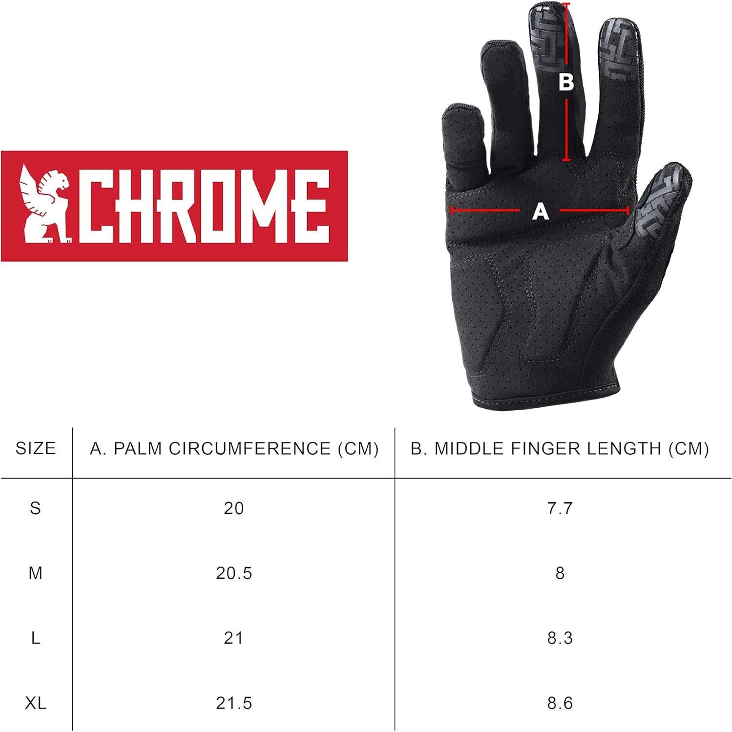 Guantes de Ciclismo Chrome Industries X-Grande Negro