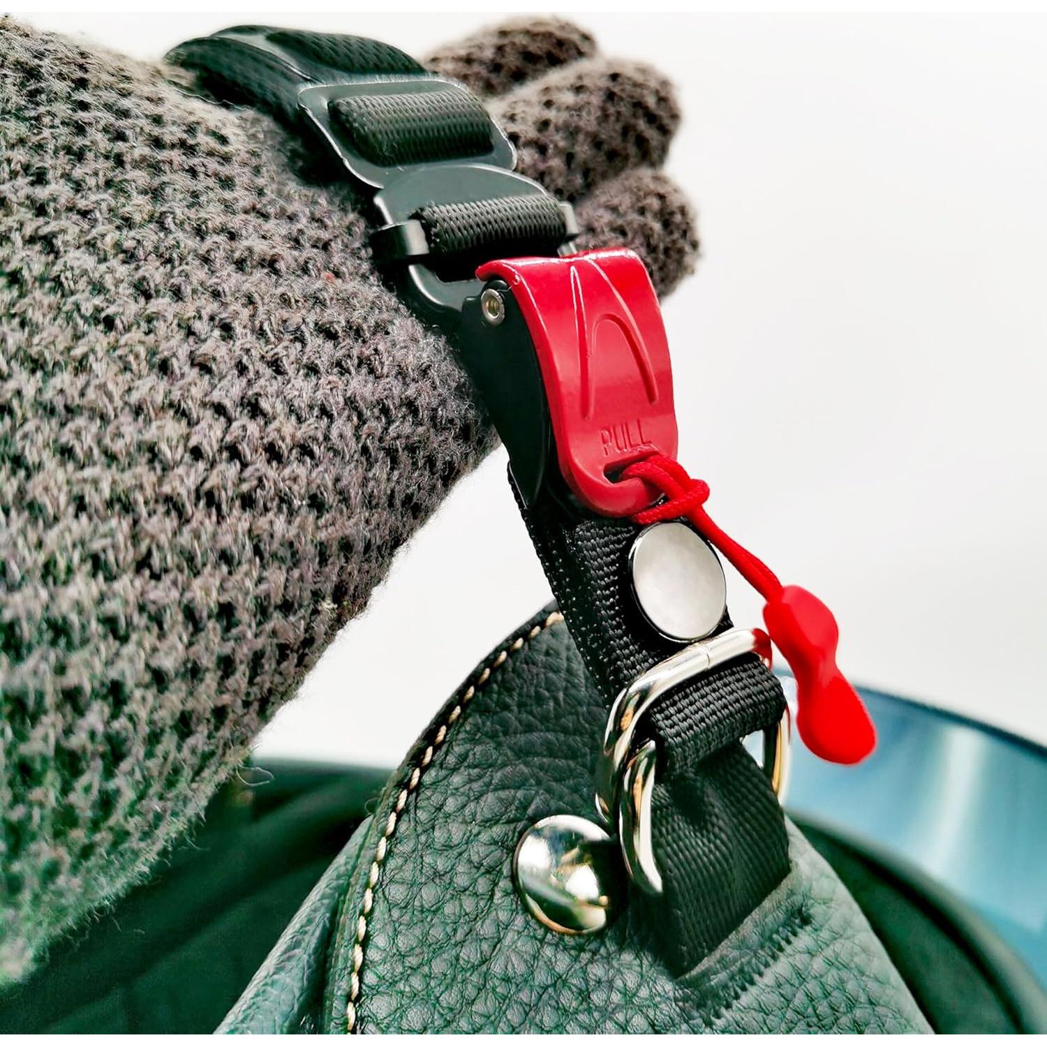 Kit de Hebilla de Liberación Rápida ZYRELYNX para Casco - Rojo Metal