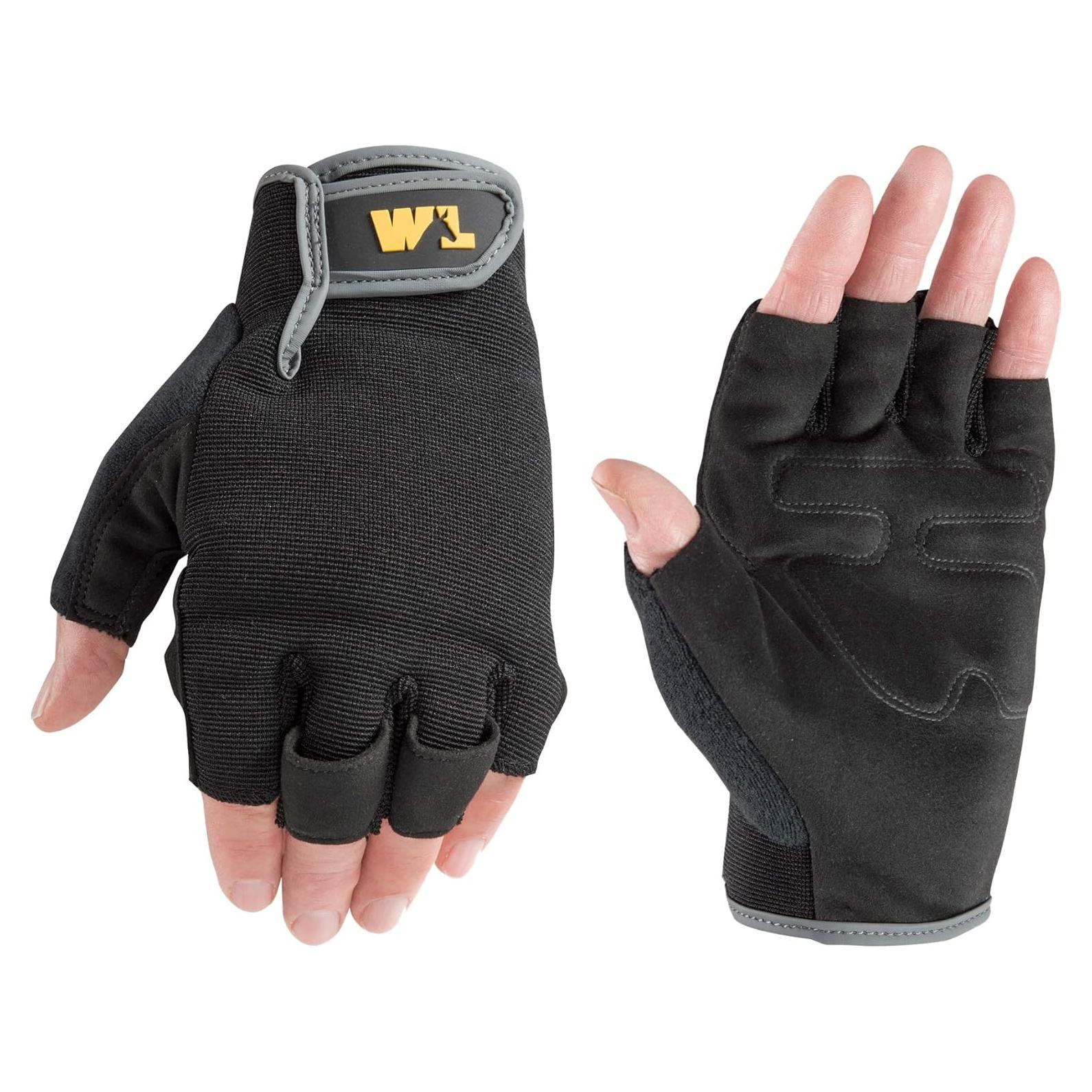 Guantes de Trabajo Wells Lamont 847M Sin Dedos Negro