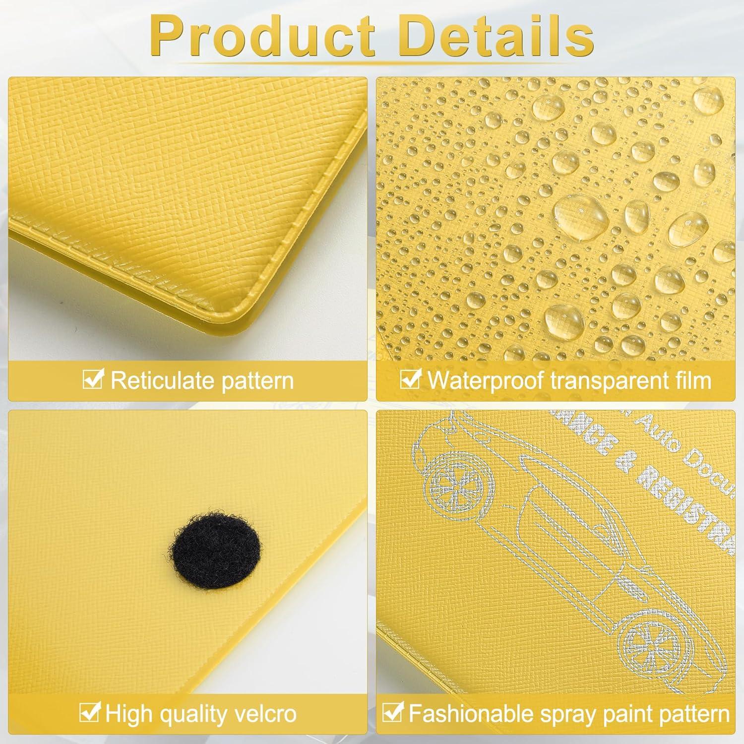 Organizador de Auto UYYE 2-Pack Amarillo Impermeable