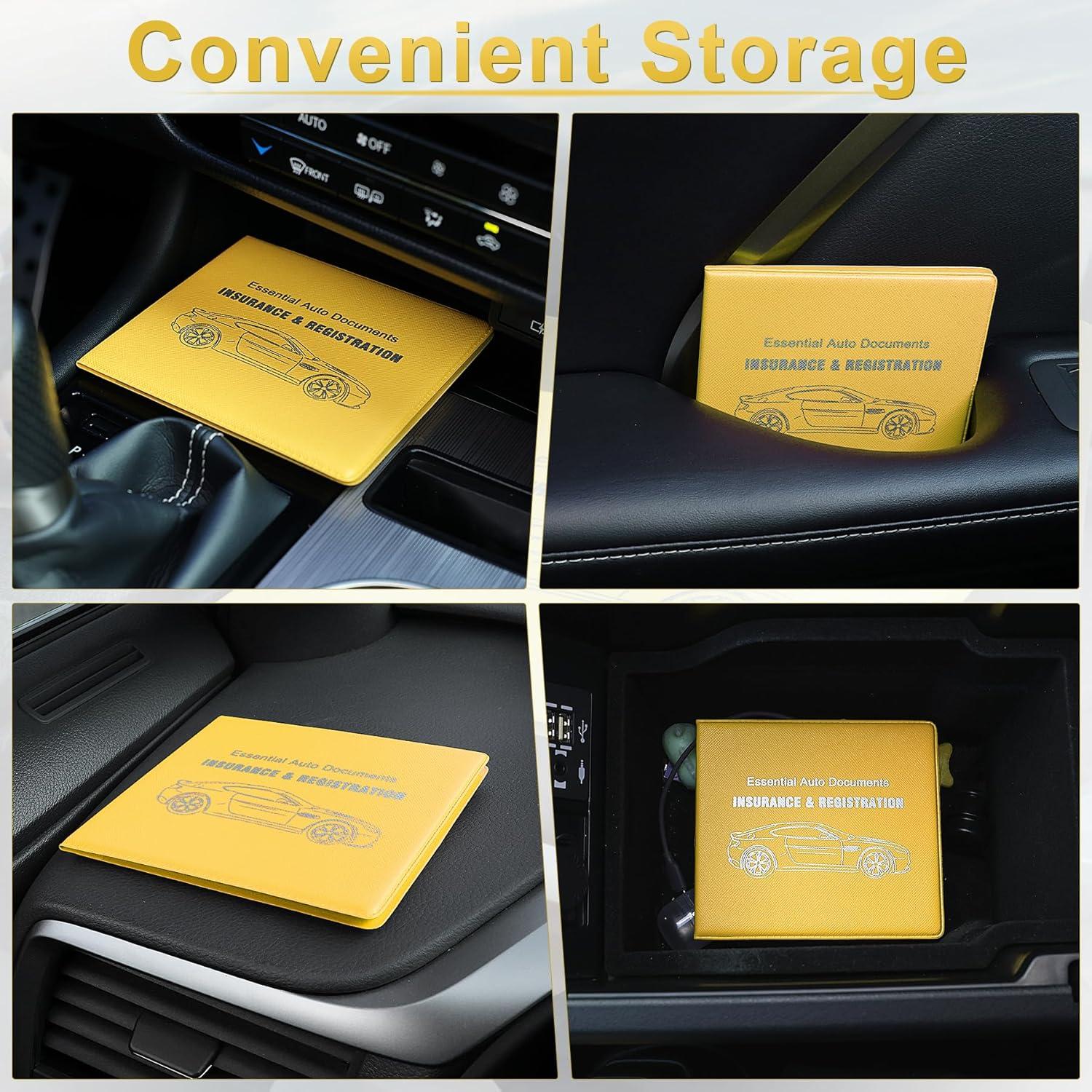 Organizador de Auto UYYE 2-Pack Amarillo Impermeable