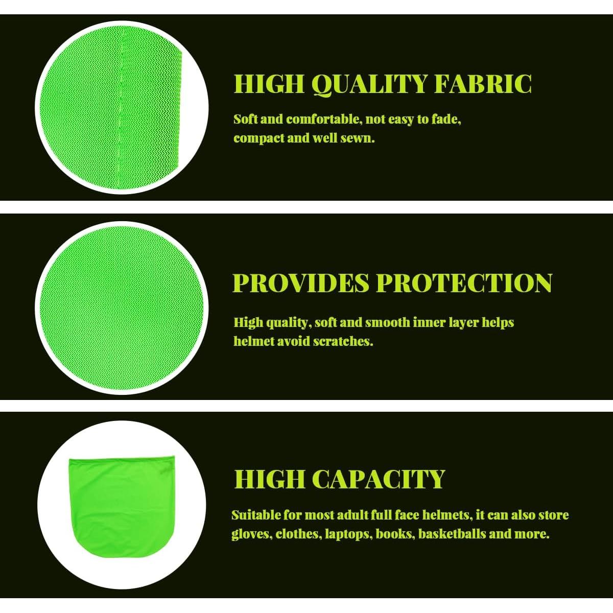 Bolsa para Casco de Motocicleta NYTKL Plegable Verde 47x43cm