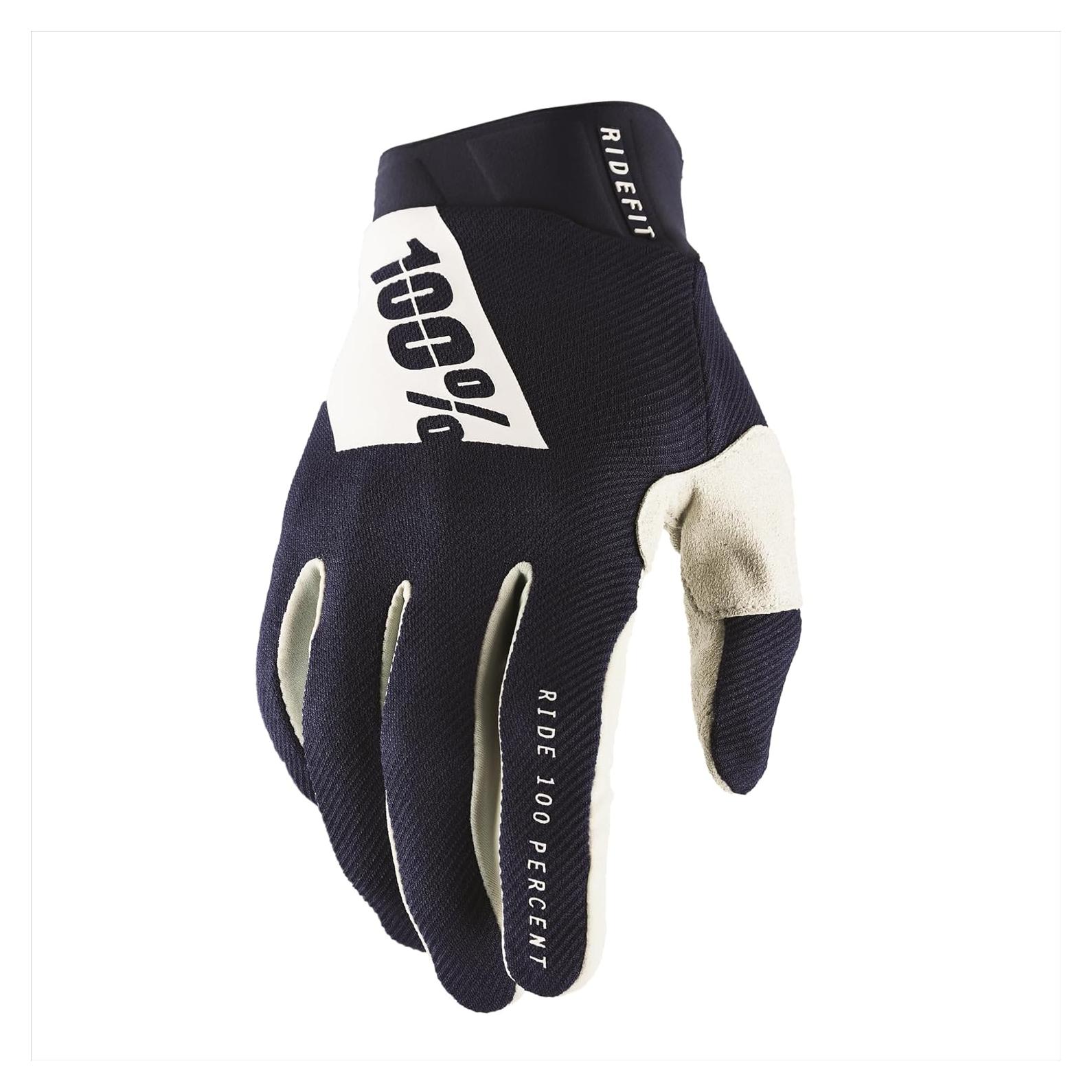 Guantes de Ciclismo 100% Ridefit Marino/Blanco Mediano