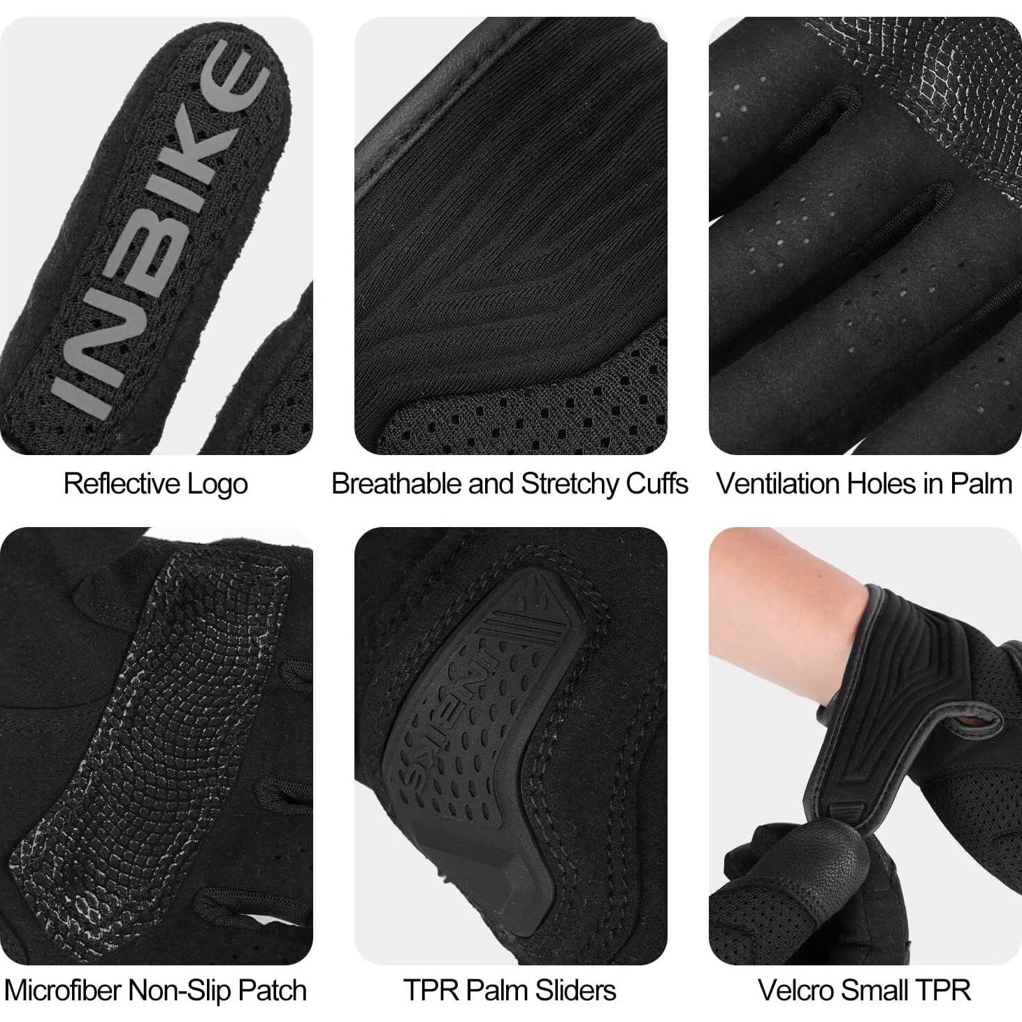 Guantes de Motocicleta INBIKE I24MG616 Unisex Táctiles Transpirables
