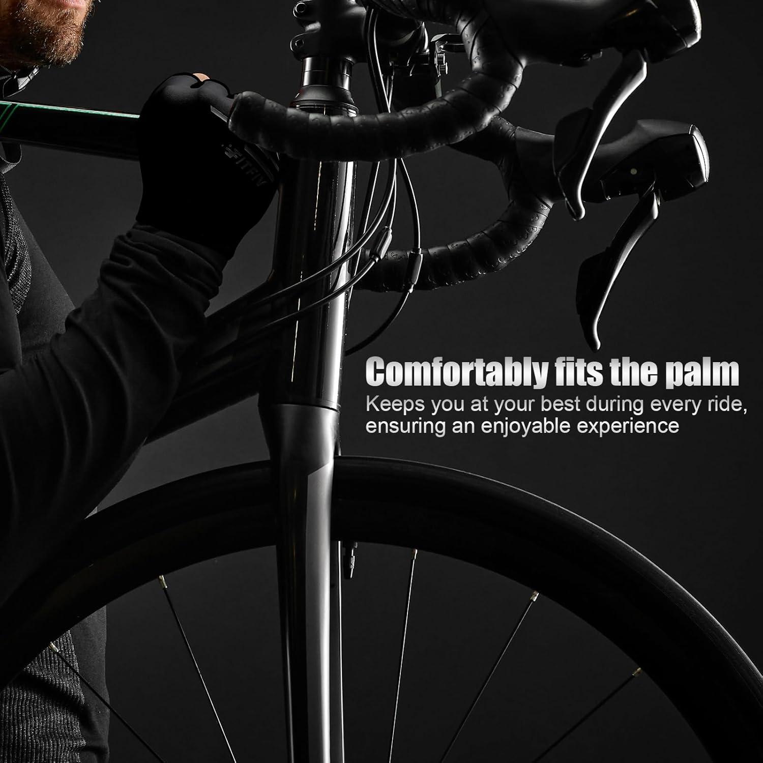 Guantes de Ciclismo FITFIV para Hombre y Mujer - Dedos Cortos