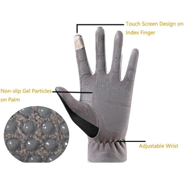 Guantes de Ciclismo Holiberty Táctiles Unisex Medianos Negros