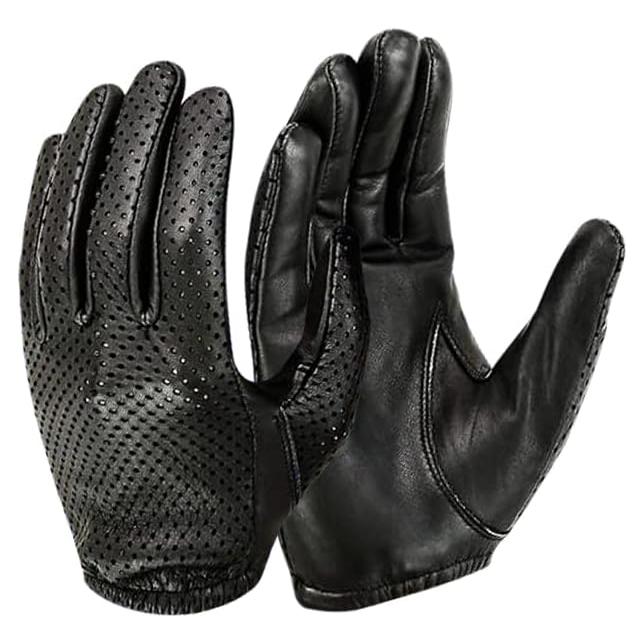 Guantes de Motocicleta HUGGER de Cuero Impermeables XL Negro