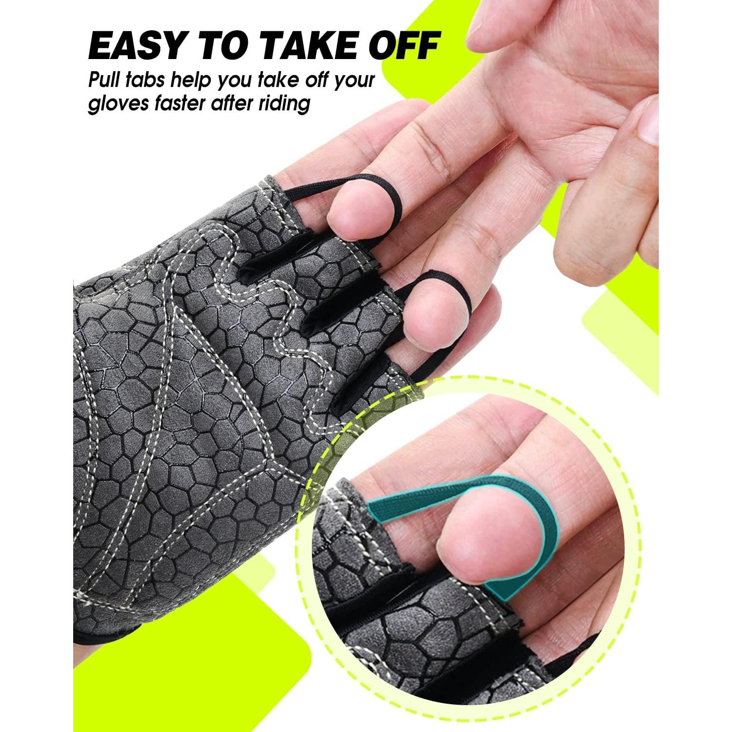 Guantes de Ciclismo Tanluhu Medianos Rojo Vino Transpirables