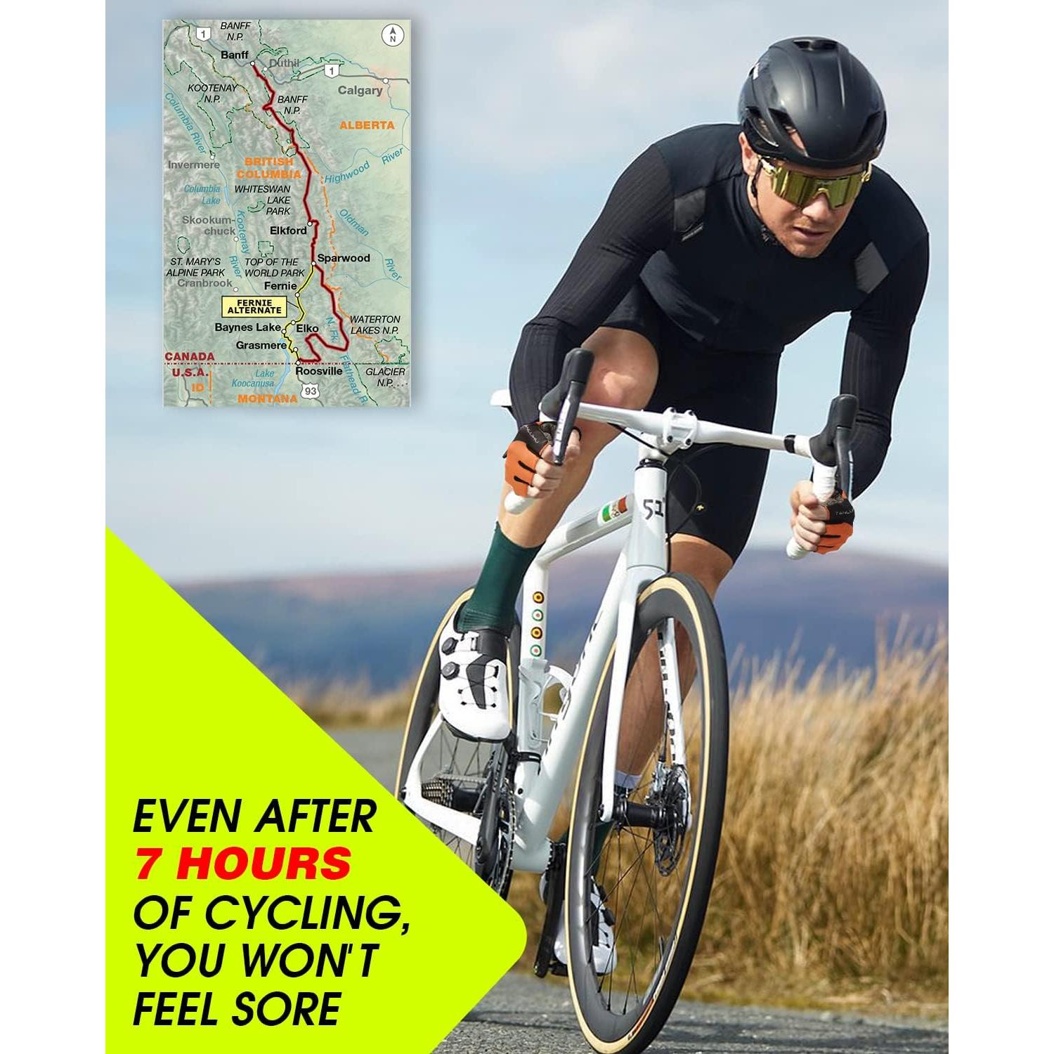 Guantes de Ciclismo Tanluhu Medianos Rojo Vino Transpirables