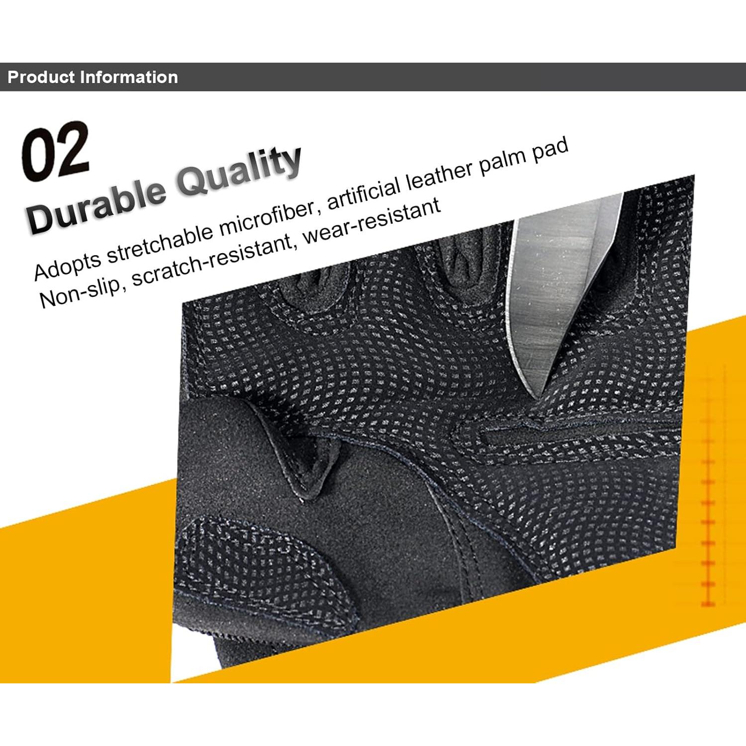 Guantes de Entrenamiento sin Dedos SUJAYU para Hombre - Negro