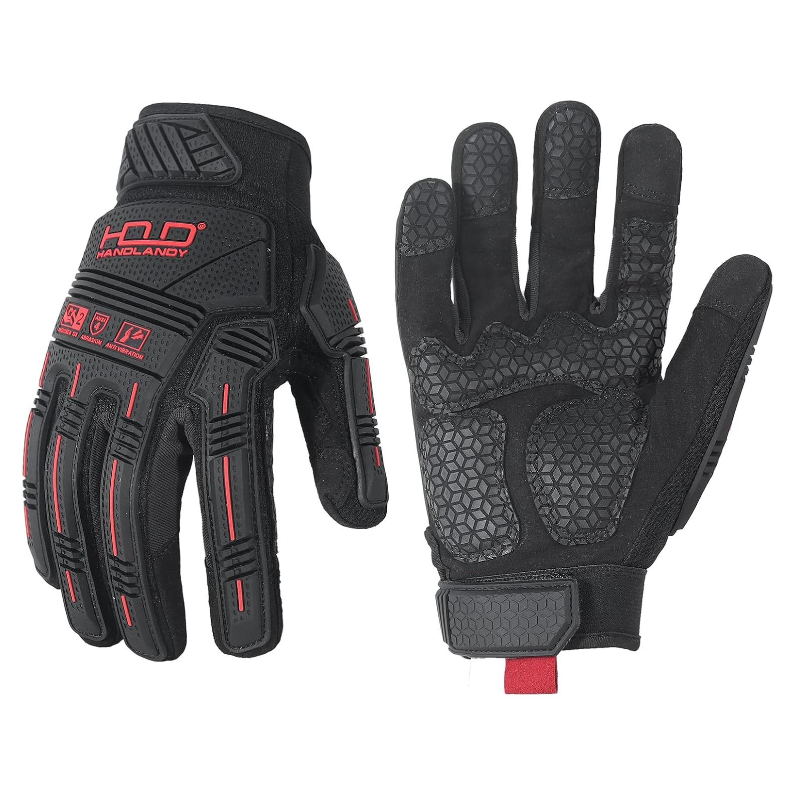 Guantes de Trabajo Antivibración AIGEVTURE TPR X-Large Negro