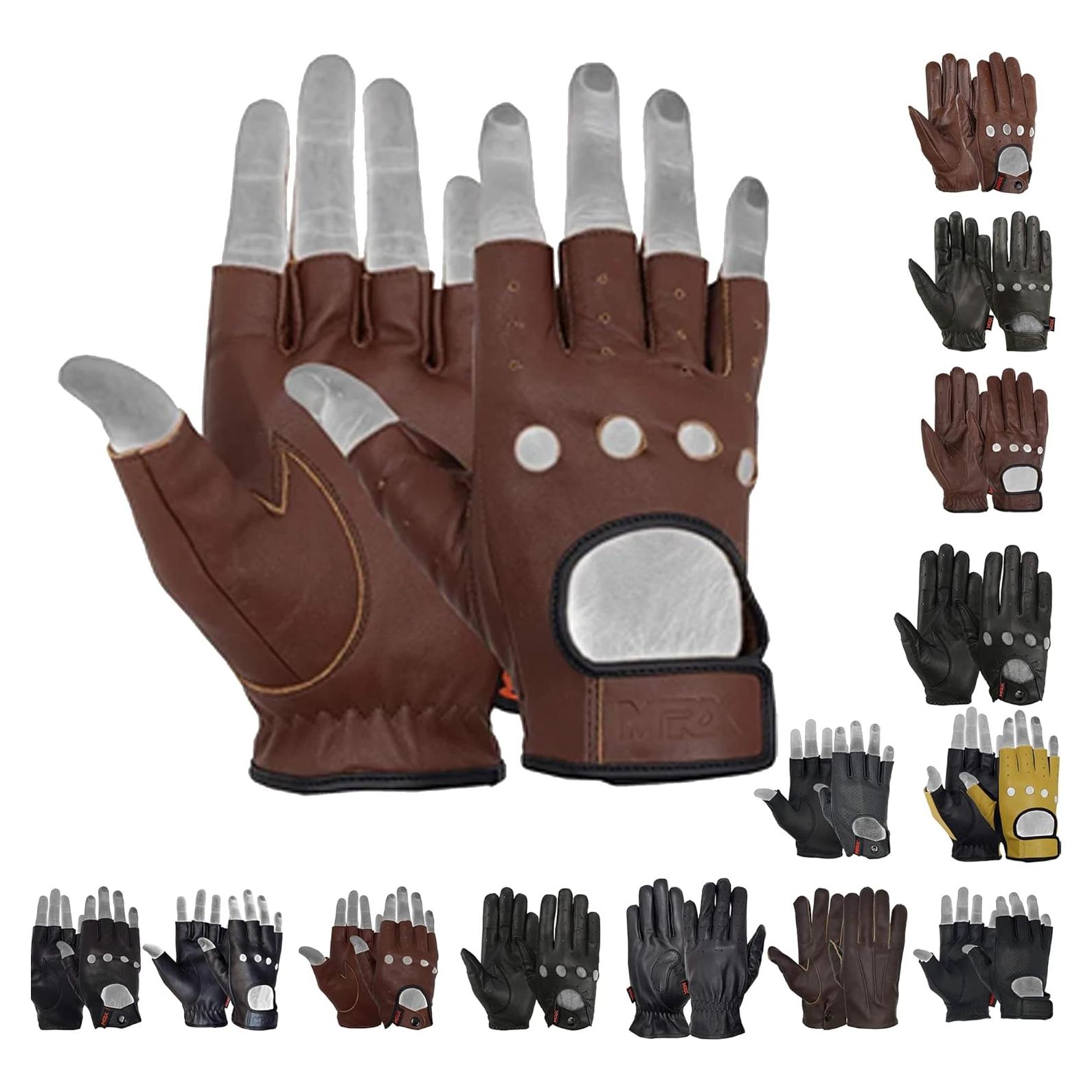 Guantes de Conducción MRX de Cuero de Cabra para Hombre