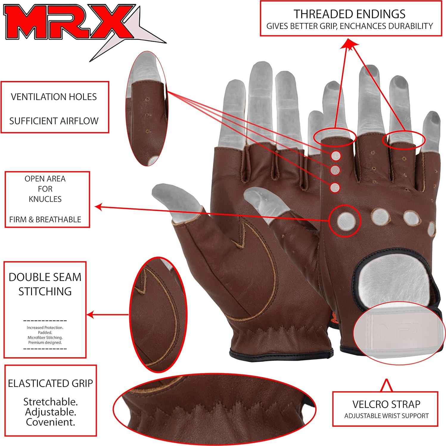 Guantes de Conducción MRX de Cuero de Cabra para Hombre