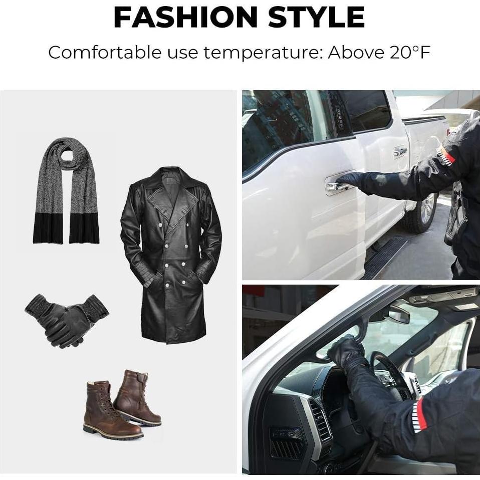 Guantes de Invierno KEMIMOTO de Cuero de Oveja Táctiles Unisex