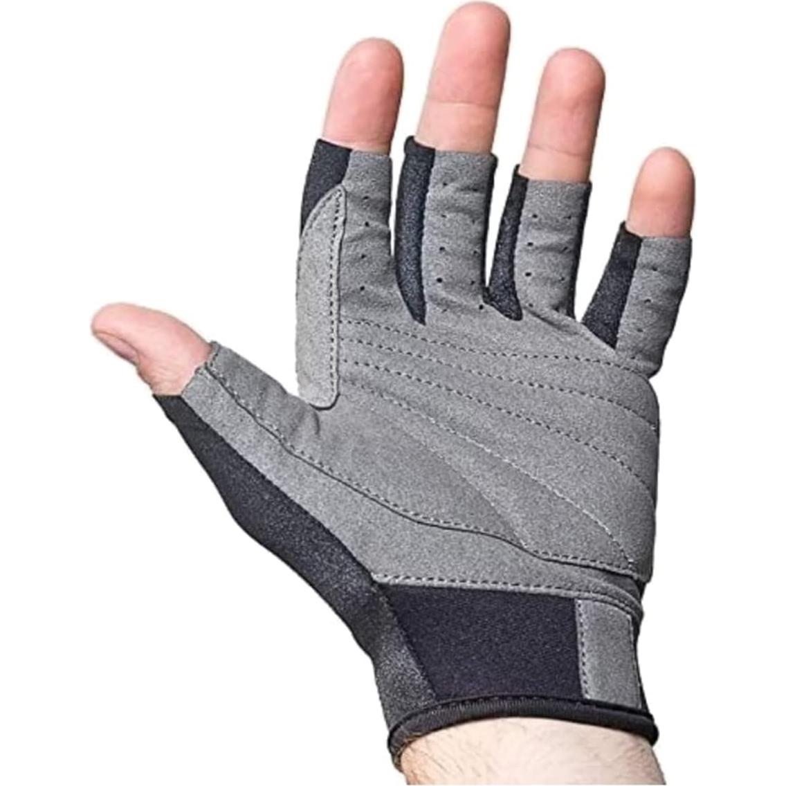 Guantes Deportivos NeoSport 3/4 Dedo Mediano Negro