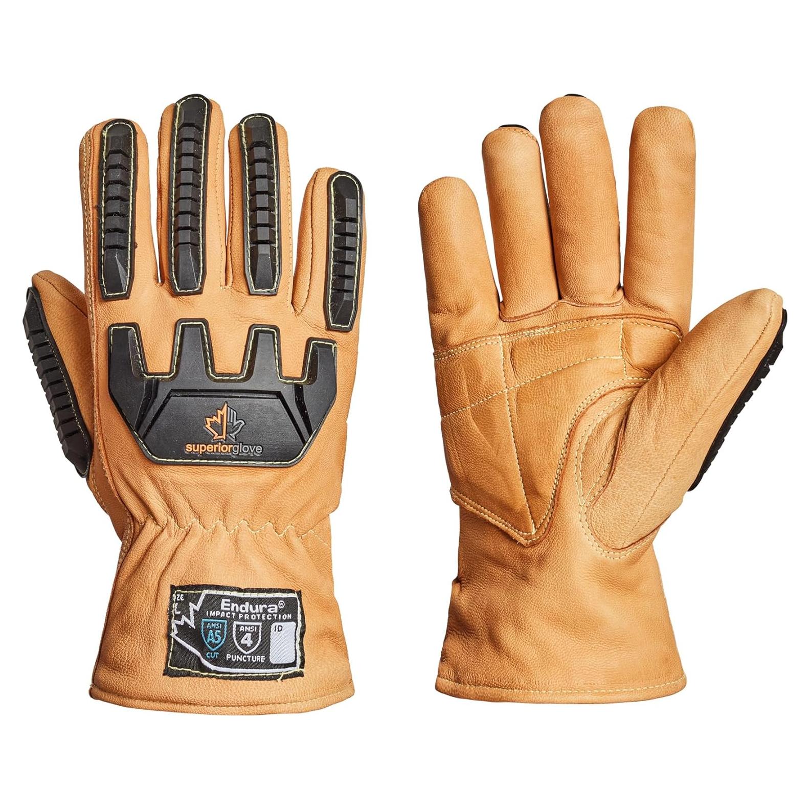 Guantes de trabajo de cuero Superior Glove Endura - Aislados - X-Large