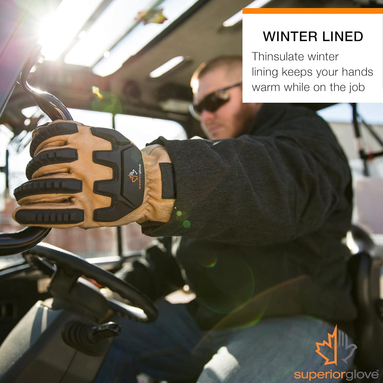 Guantes de trabajo de cuero Superior Glove Endura - Aislados - X-Large