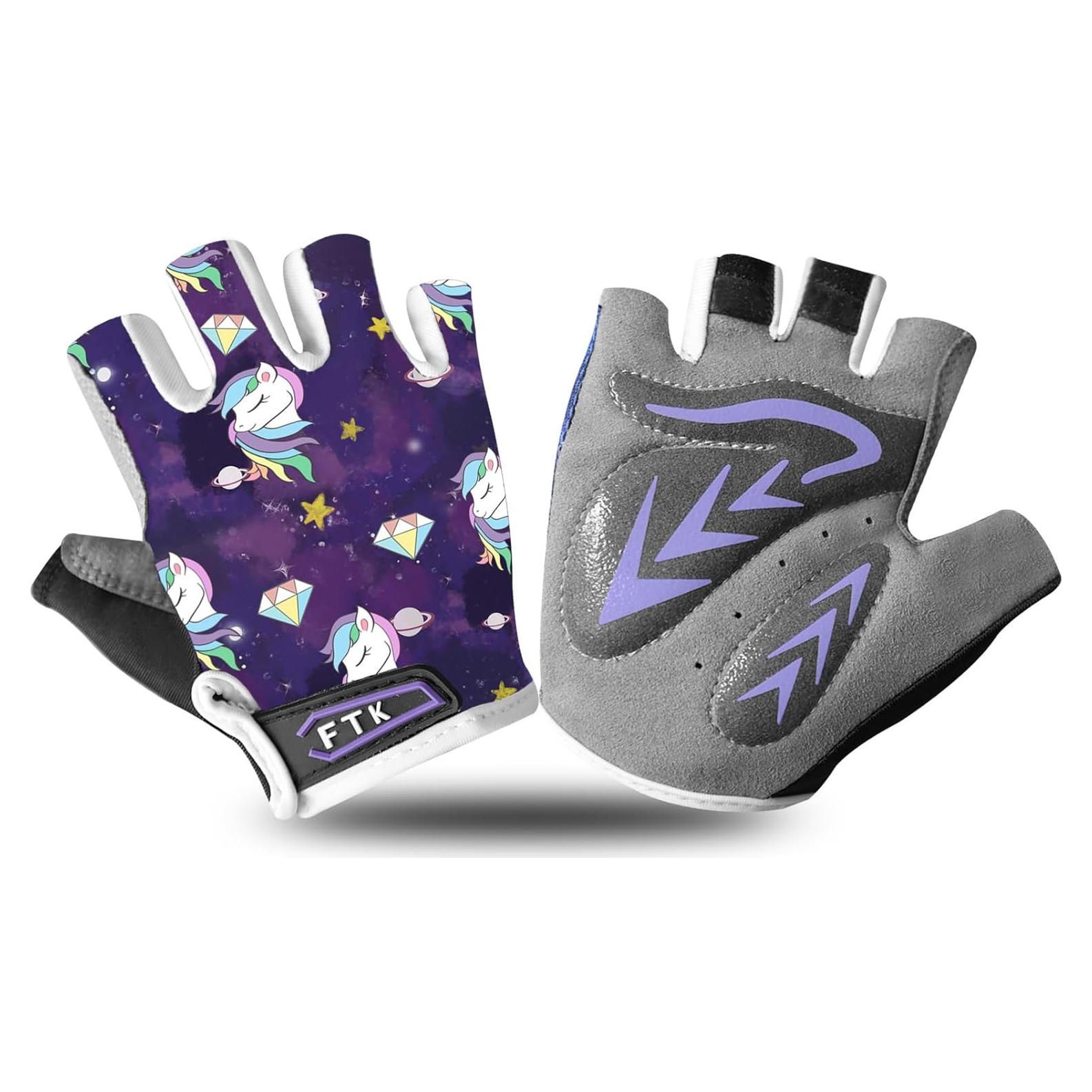 Guantes de Ciclismo FINGER TEN para Niños 2-11 Años Acolchados