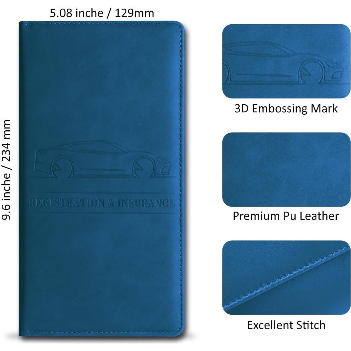 Soporte de Registro de Automóvil HOURUNTALL Azul Oscuro 6 Ranuras