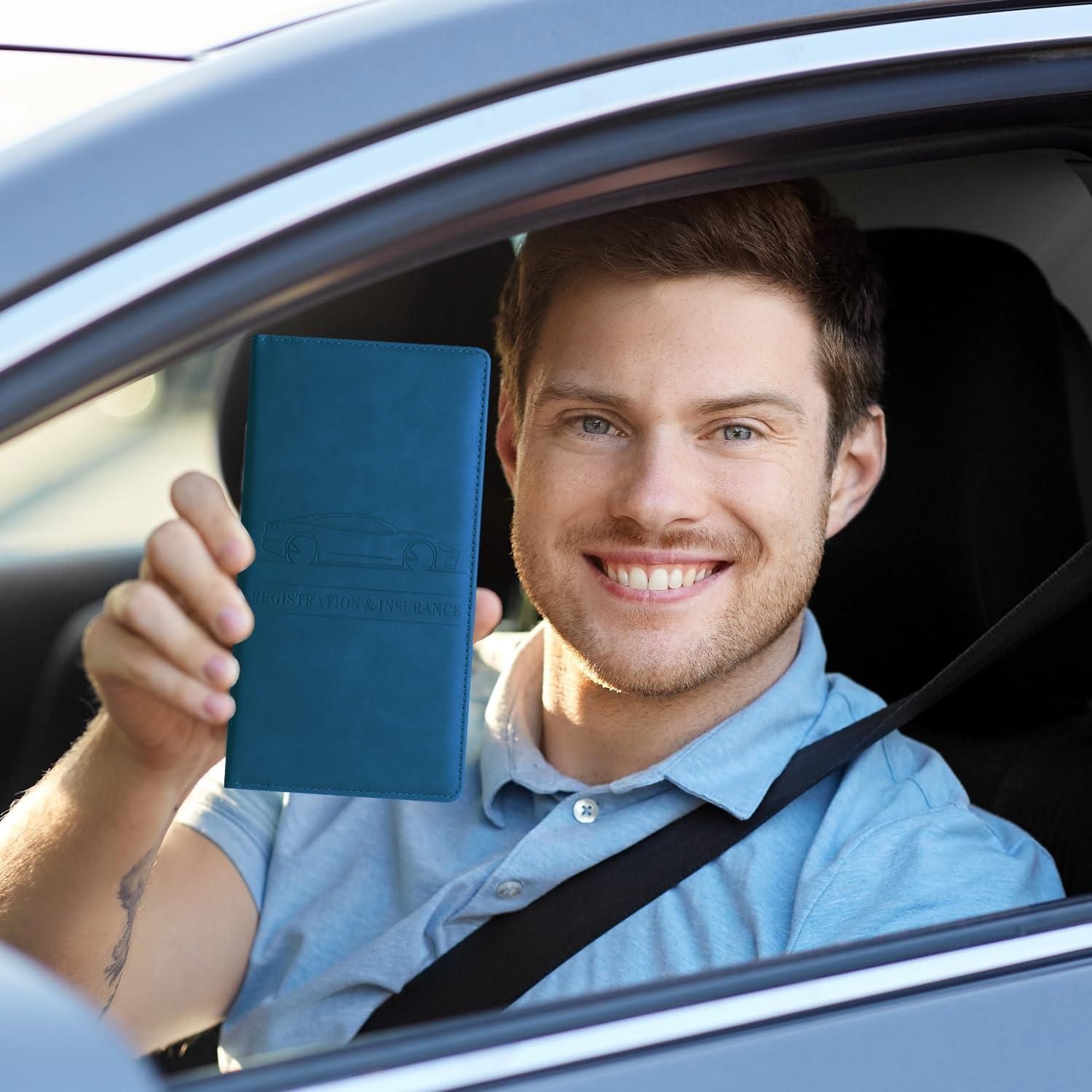 Soporte de Registro de Automóvil HOURUNTALL Azul Oscuro 6 Ranuras