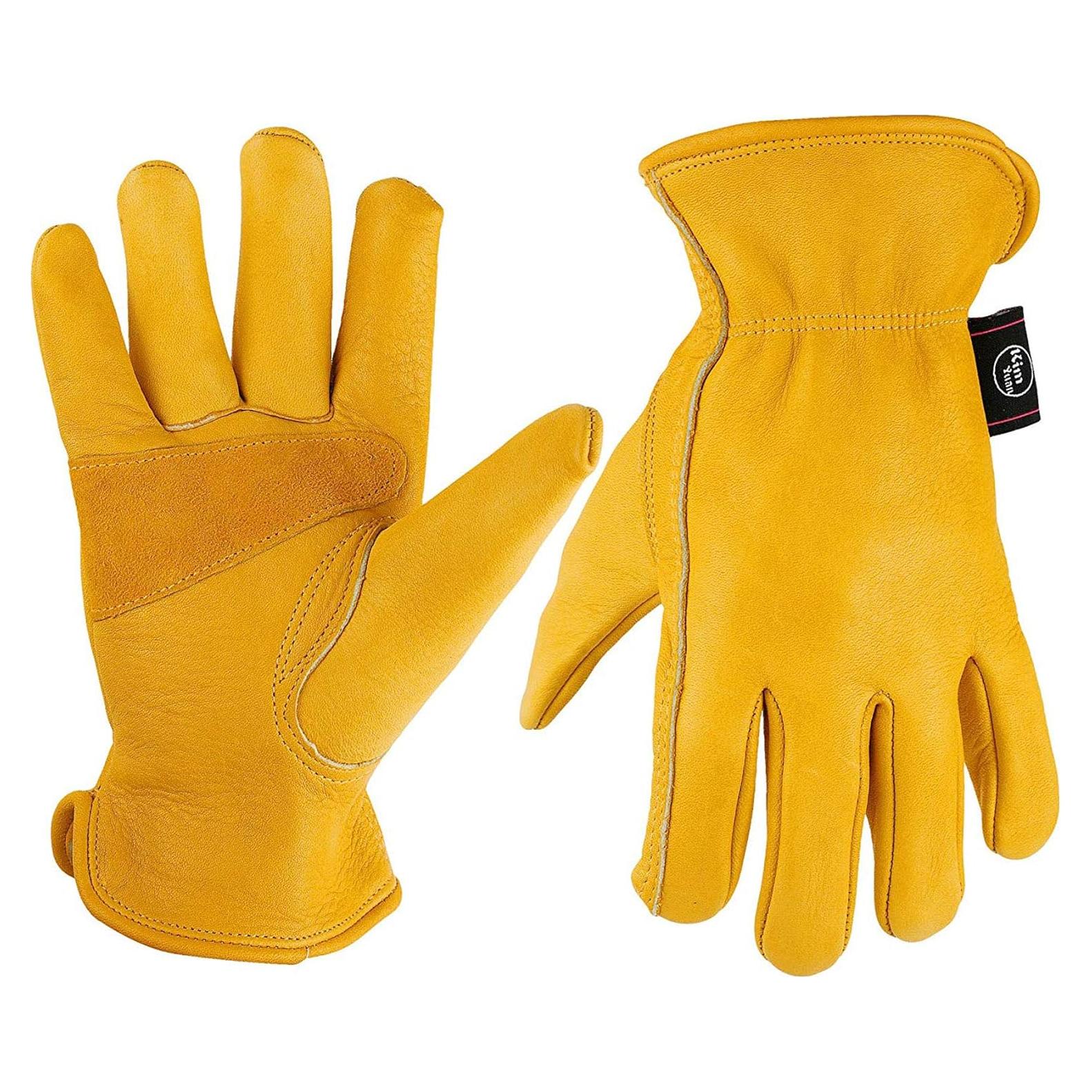Guantes de Trabajo de Cuero Kim Yuan Talla M para Jardinería