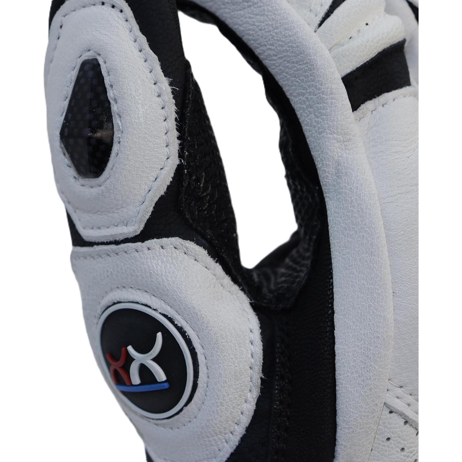 Guantes de motocicleta de cuero shamofeng ST-023-HEI negros