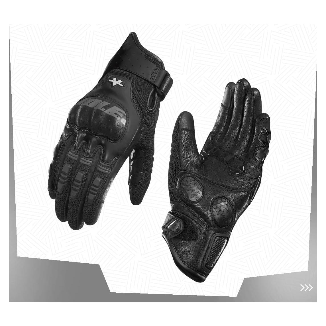 Guantes de Montar ViaTerra Holeshot Pro - Cuero de Cabra, Táctil