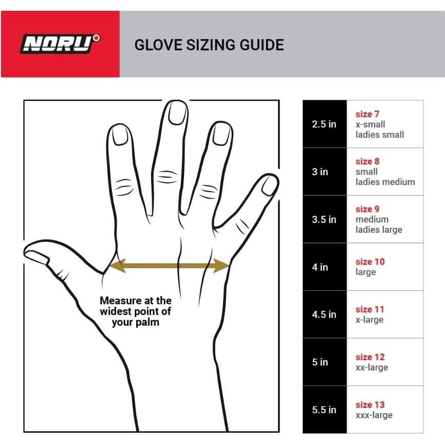 Guante de Motocicleta Noru Sokudo de Cuero Negro XX-Large