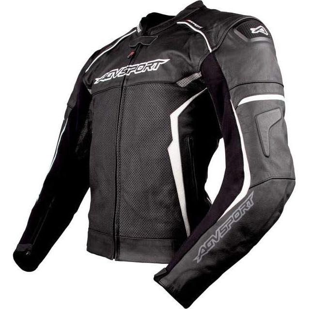 Chaqueta de Cuero para Motocicleta AGVSPORT Aragon Hombre