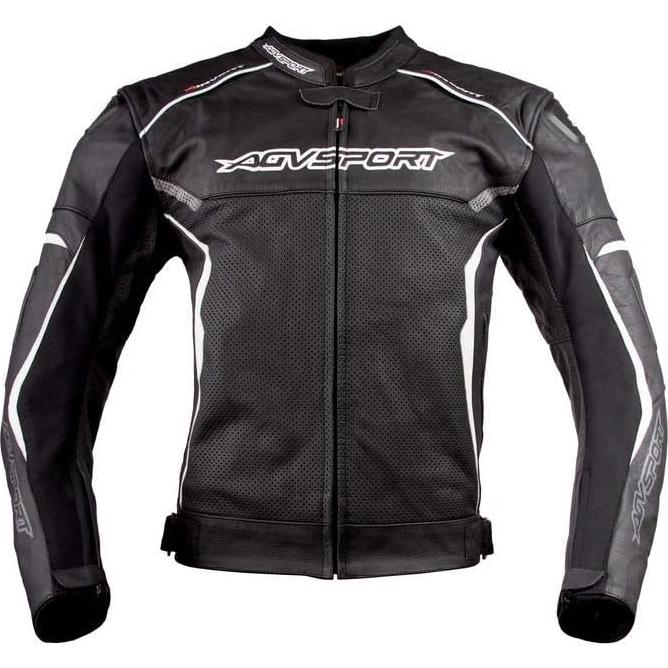 Chaqueta de Cuero para Motocicleta AGVSPORT Aragon Hombre