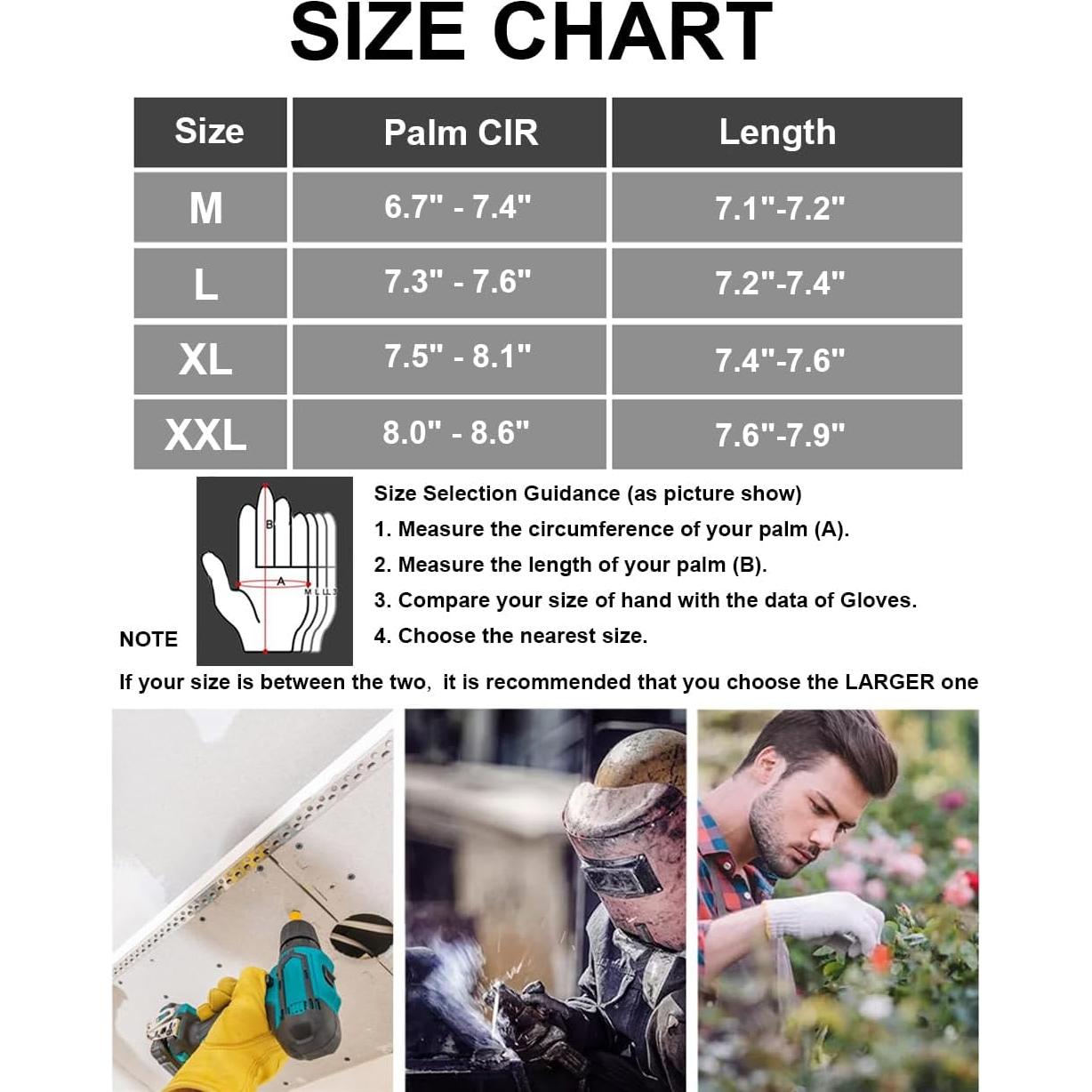 Guantes de trabajo de cuero Cabretta Andanda unisex X-Large