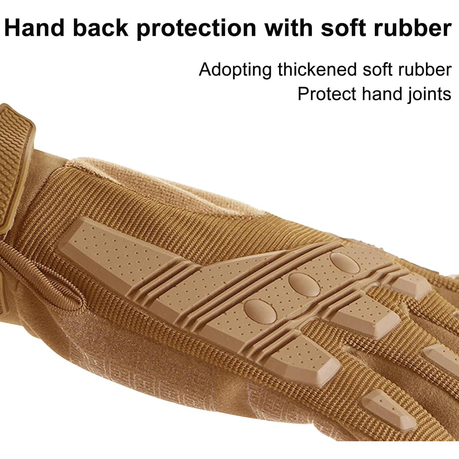 Guantes Tácticos de Trabajo Unisex Grande Marrón - Seguridad y Agarre