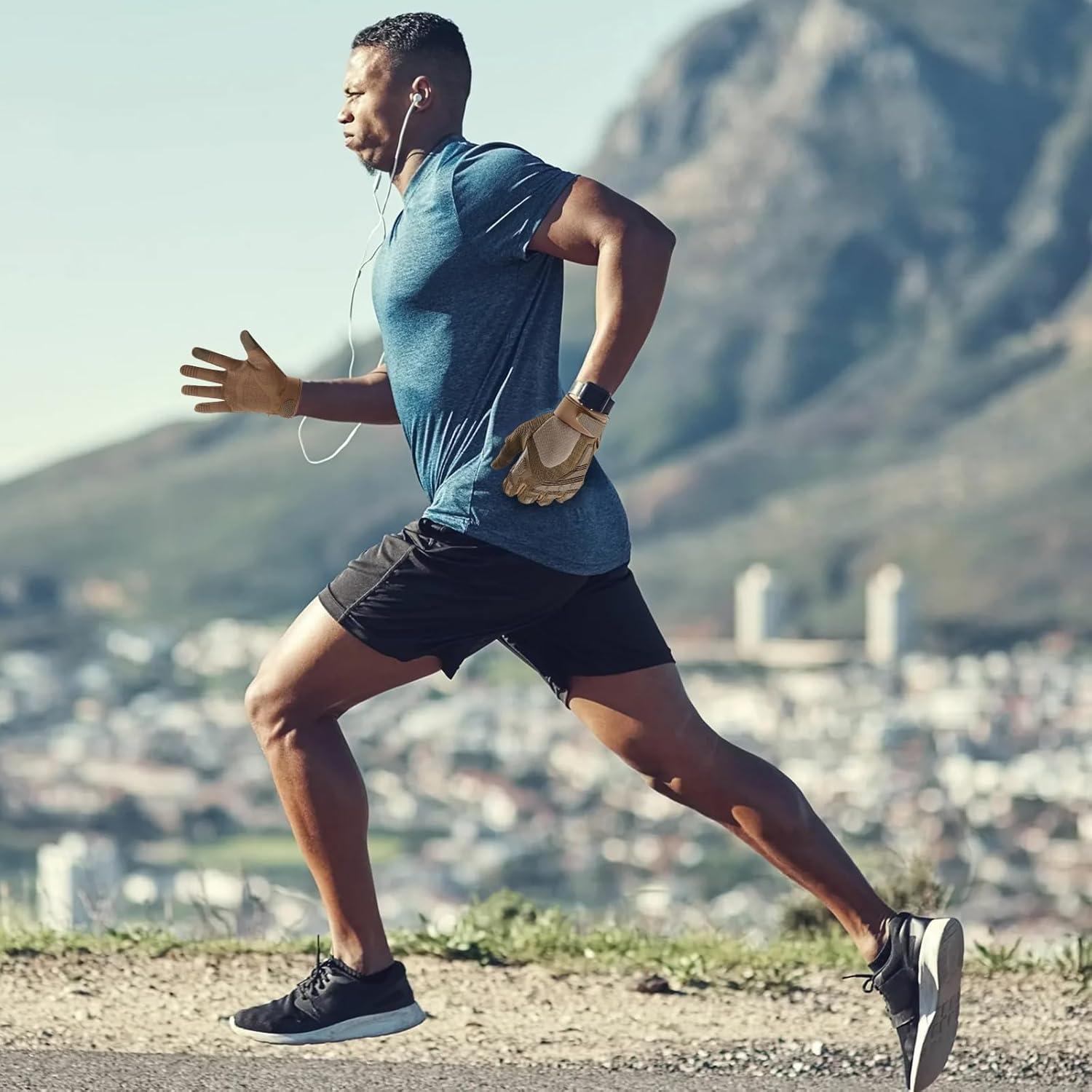 Guantes Tácticos de Trabajo Unisex Grande Marrón - Seguridad y Agarre