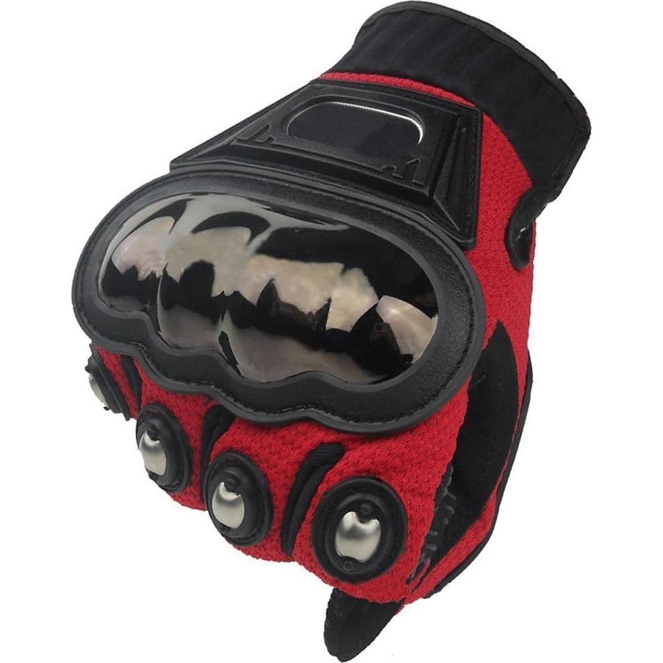 Guantes Protectores de Motocicleta TINTON LIFE Medianos Rojos