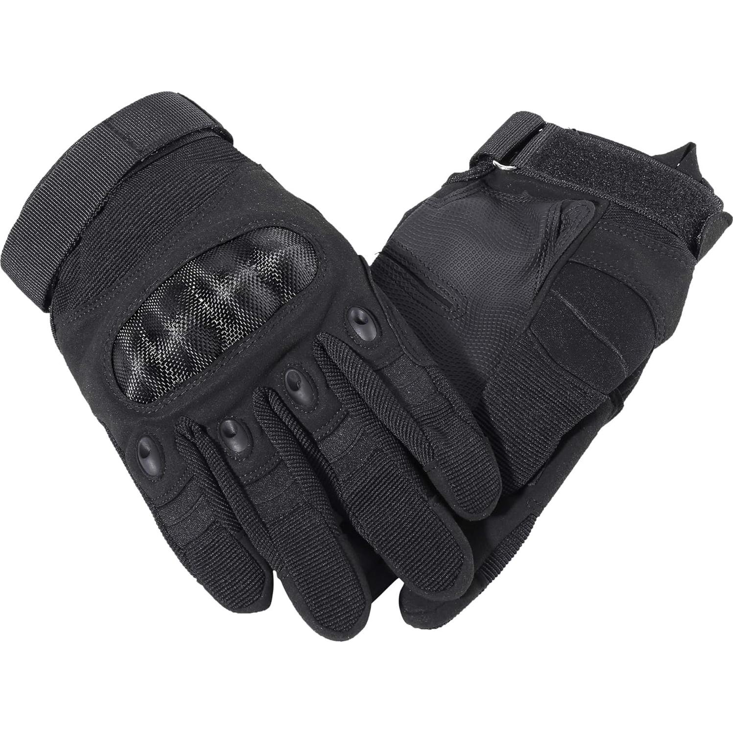 Guantes Tácticos WTACTFUL para Hombre Microfibra Negro