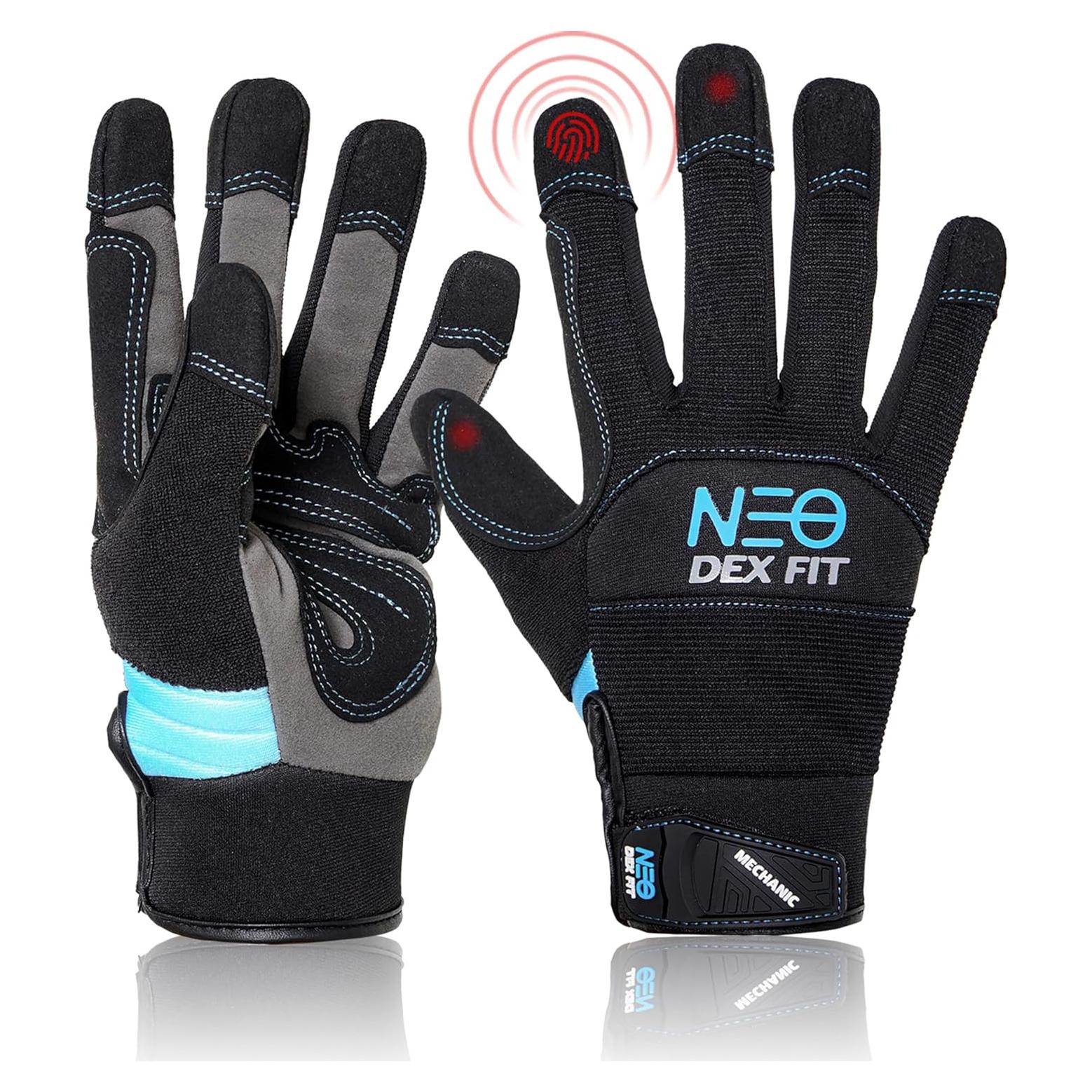 Guantes Mecánicos DEX FIT MG310 Negros Ligeros y Transpirables