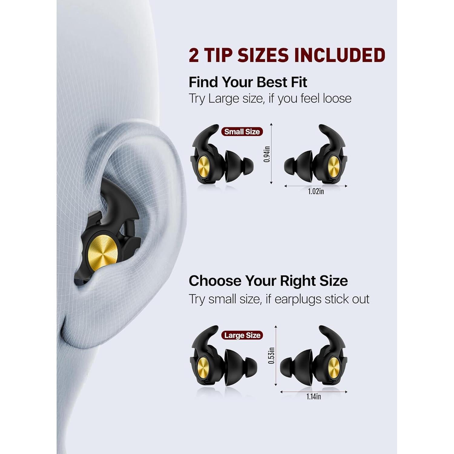 Tapones para Oídos Softvox con Reducción de Ruido 27dB - 2 Tamaños