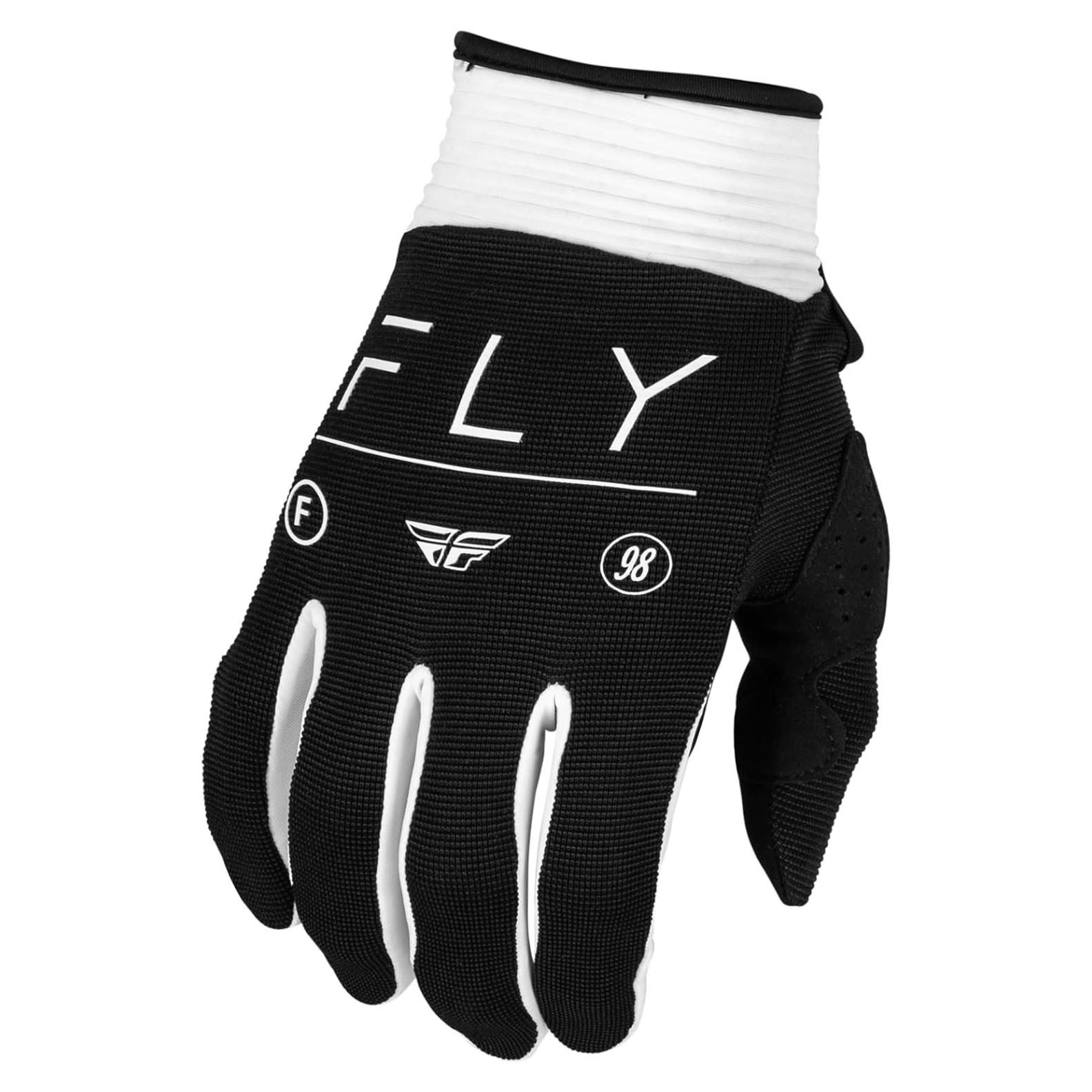 Guantes F-16 para Mujeres Fly Racing Negro/Blanco Mediano