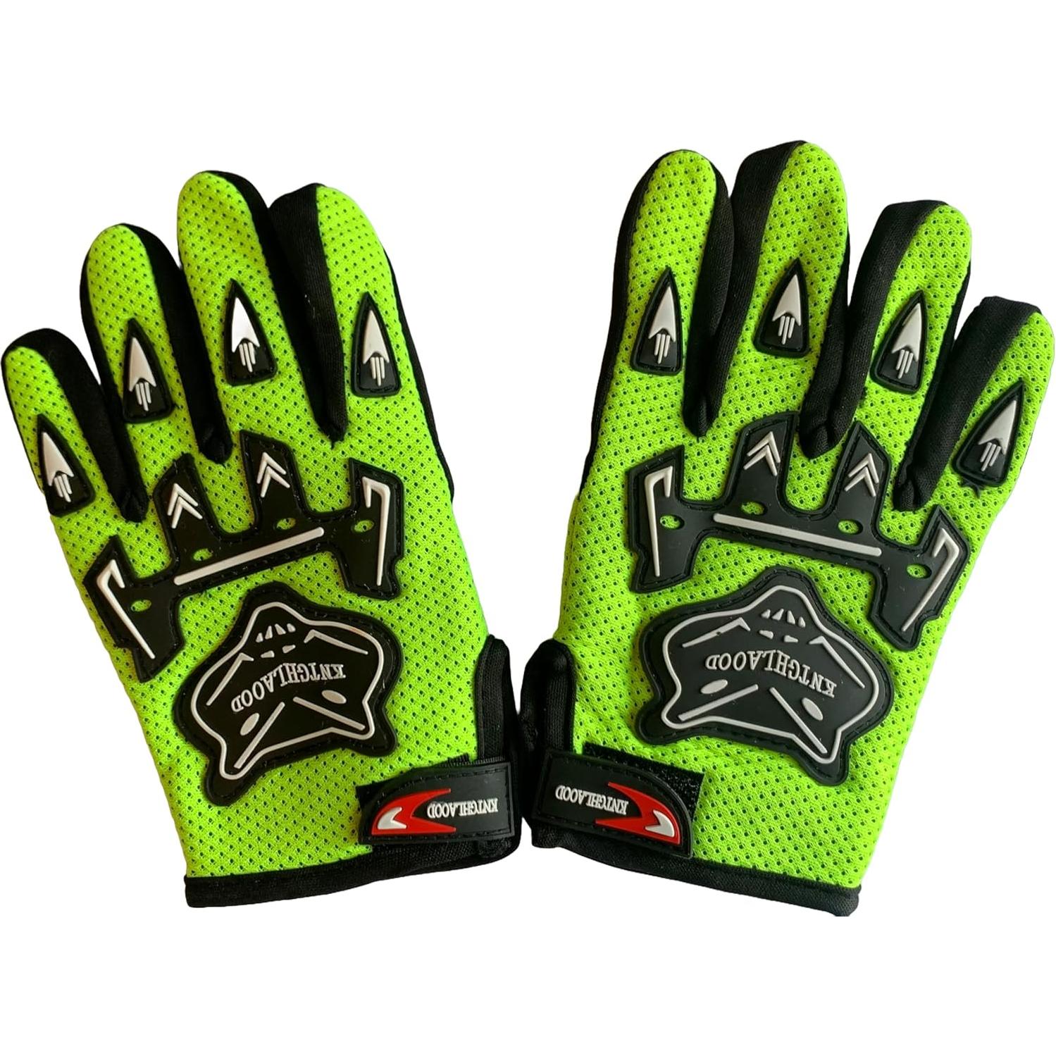 Guantes de Montar para Niños MRS Verde Lima 18x9 cm