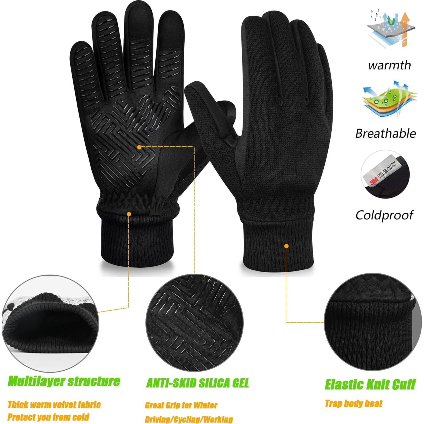 Guantes de Invierno Táctiles MOREOK Unisex Aislados 3M -10°C